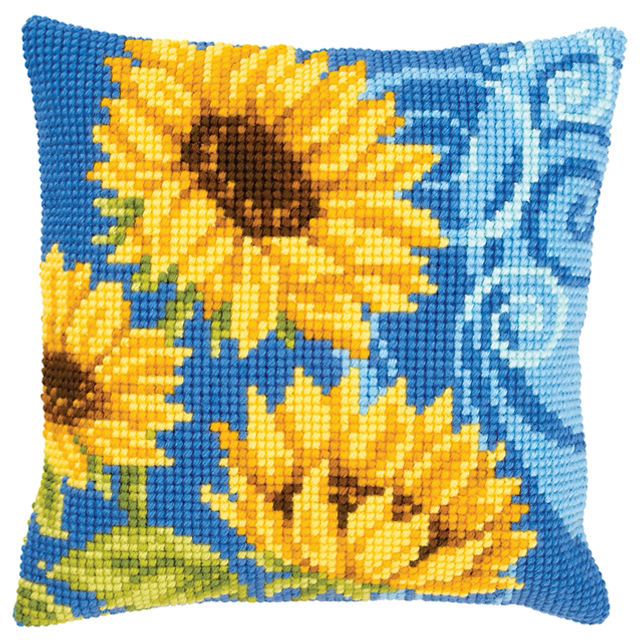 Cross Stitch Kit: Cushion: Sunflowers by Vervaco