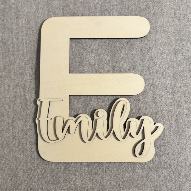 EMILY • 3D Holz-Schild