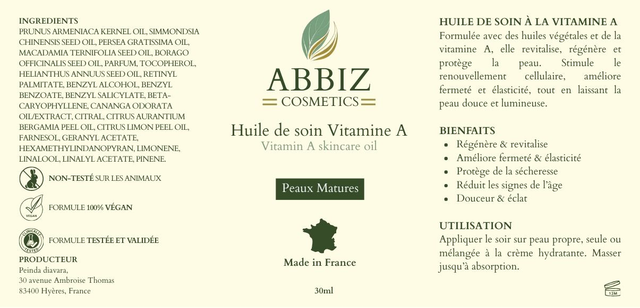 Soin Visage Vitamine A – Le Régénérant Anti-Âge Naturel pour Peaux Matures