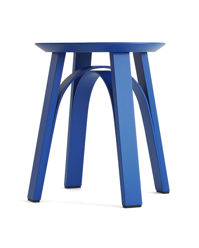 BENDER Hocker Esche, lackiert, Enzianblau