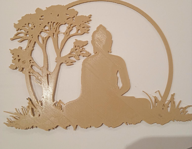 BOUDDHA MURAL AVEC ARBRE