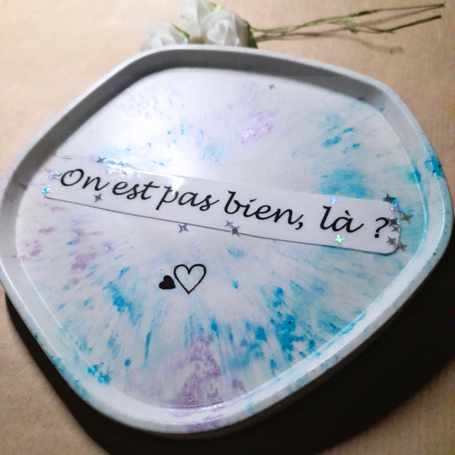 INSTANT DETENTE - Vide-poche - Éco-résine - Message convivial