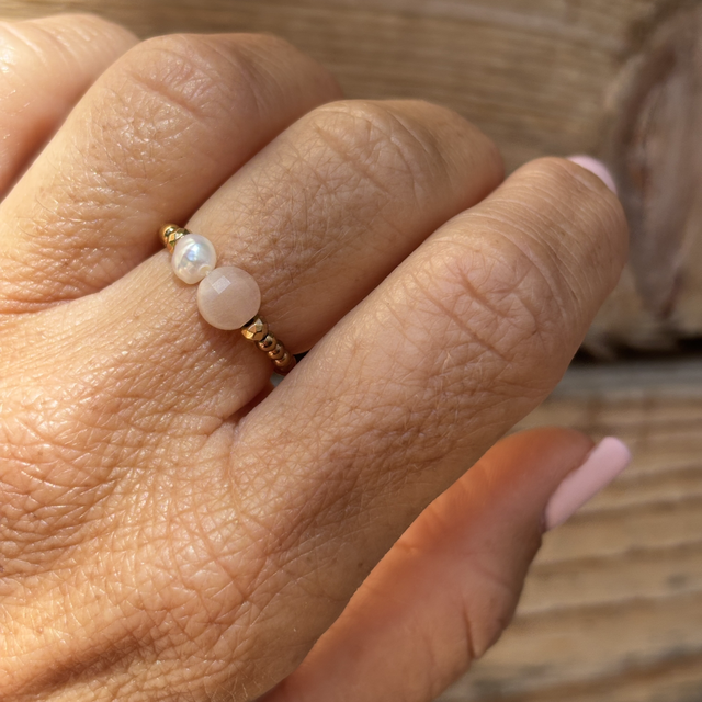 Bague Duo Pastille Pierre de Soleil