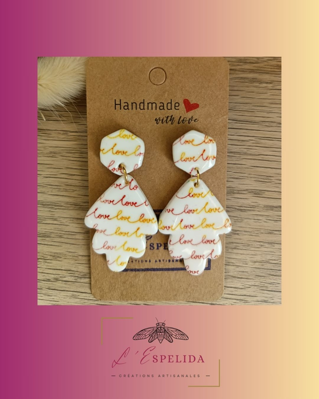 Plumes imprimées Love