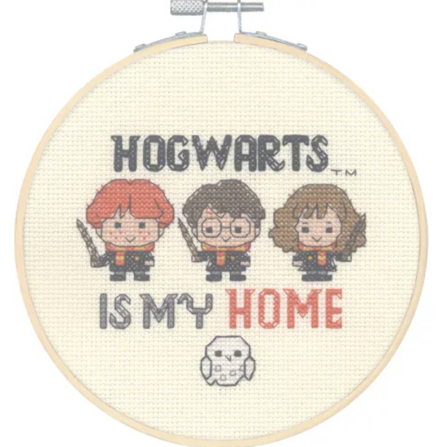 Counted Cross Stitch Kit with Hoop: Harry Potter: Hogwarts by Dimensions