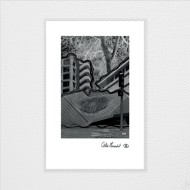 Carte Postale Confluence N&amp;B - Lyon  