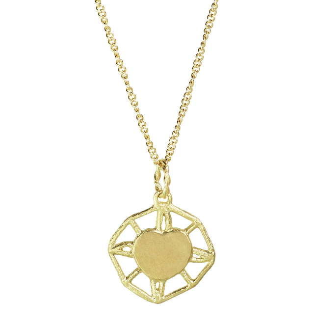 Heart Medal 18ct 9ct chain