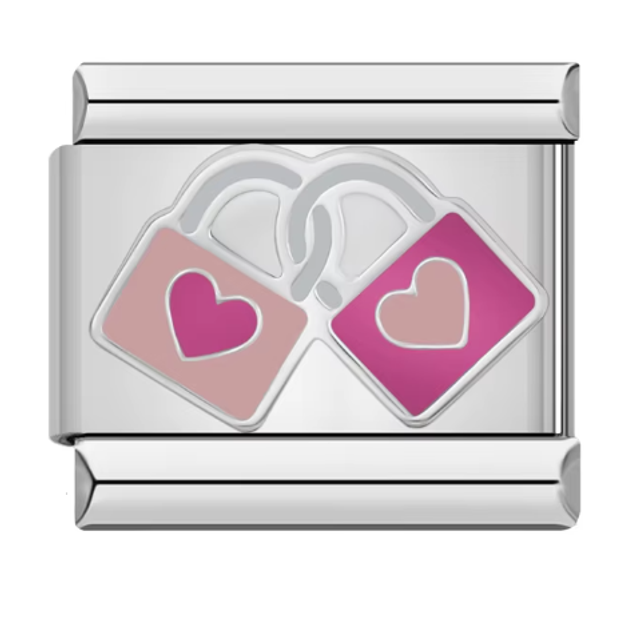 Charm 2 Candados Rosa