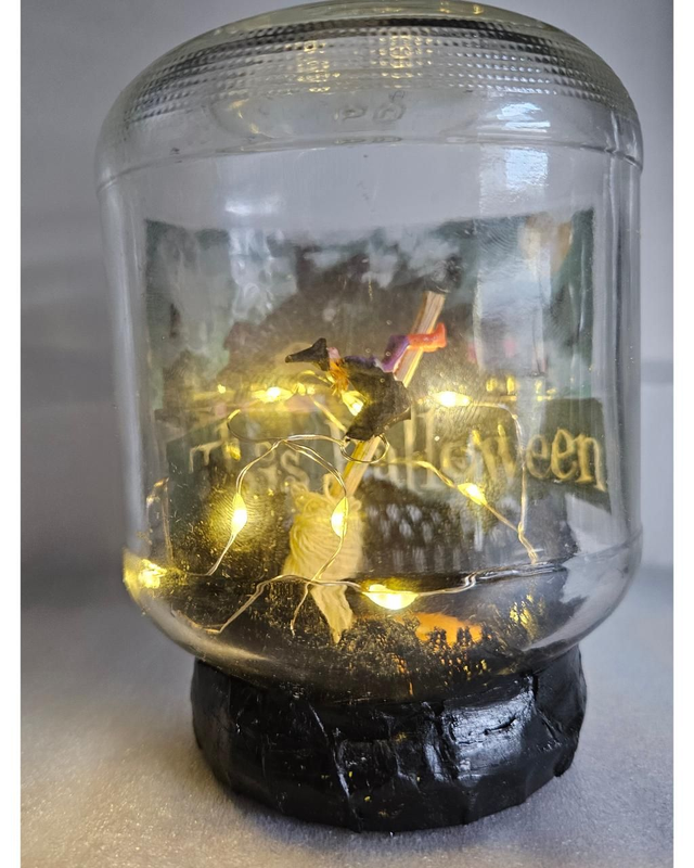 Halloween Witch Flying Lighting Art Decor ECO Handmade