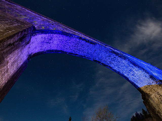 Pontrhydyfen Aqueduct at Night