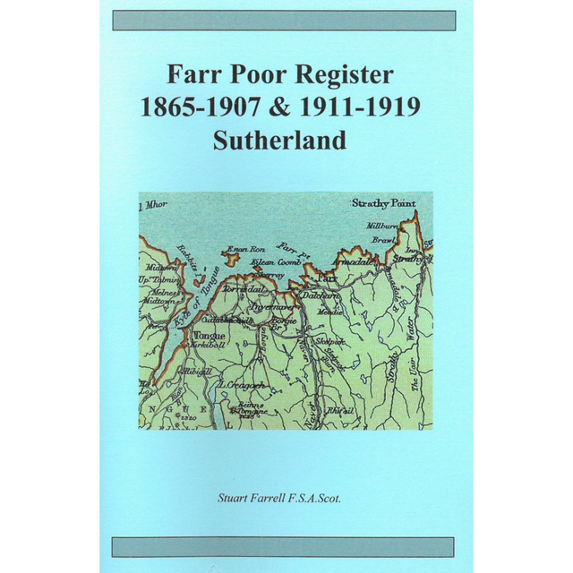 Farr, Sutherland Poor Register 1865-1907 and 1911-1919