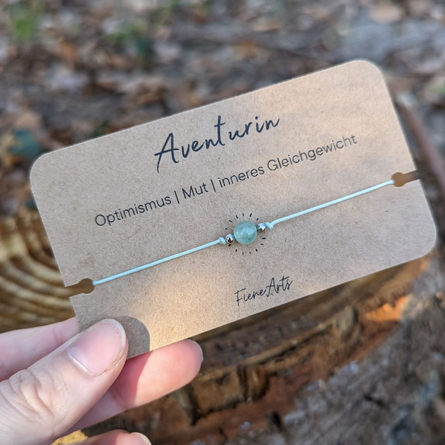 Aventurin - makramee Edelsteinarmband
