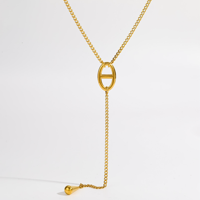 Collier maille marine