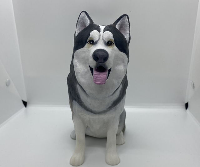 Hand-painted Malamute Ornament