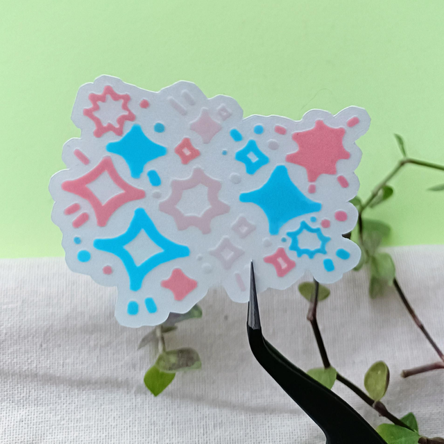 trans sparkles - transparent sticker 