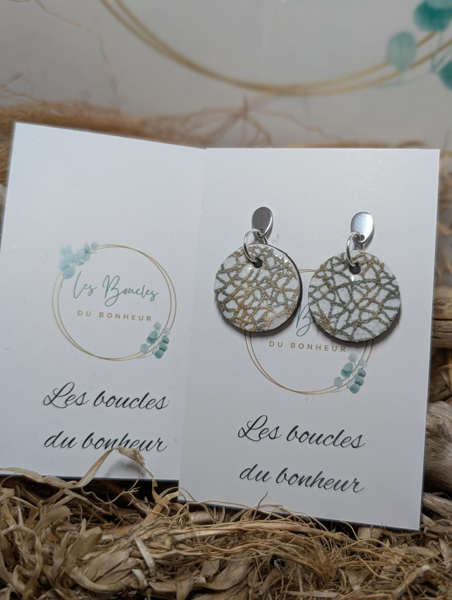 Boucles d'oreilles Anti Gaspi aspect dentelle ag166