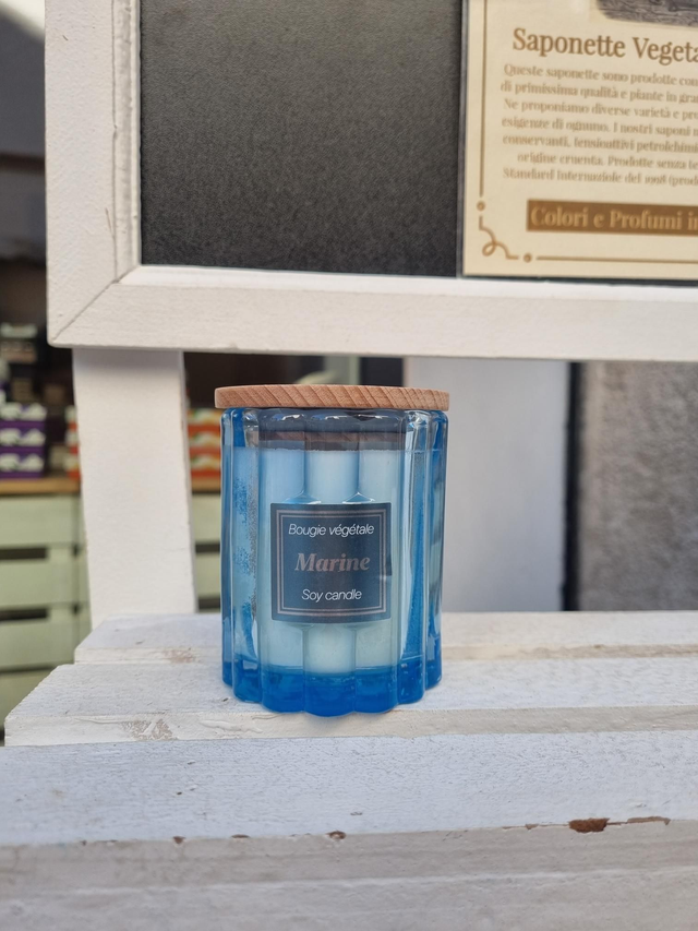 Candela Naturale in Cera di Soia Vegetale -Marine