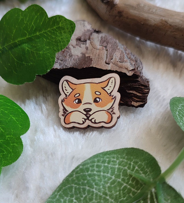 Pin's Corgi Timide