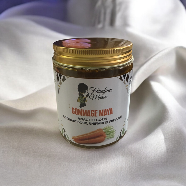 Gommage visage &amp; corps au curcuma, miel et carotte – Éclat naturel, anti-taches et nourrissant - 200g