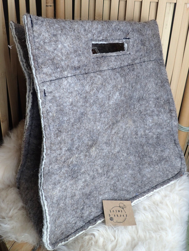 Sac pique-nique en laine feutrée