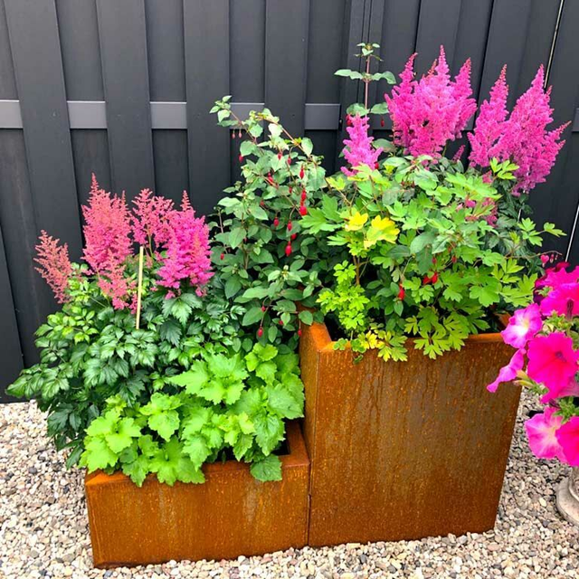 Fioriera in corten quadrata Special II