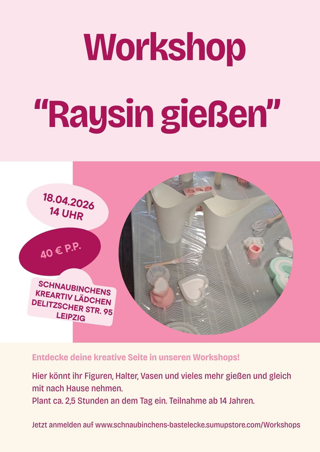 Workshop Raysin gießen für Erwachsene