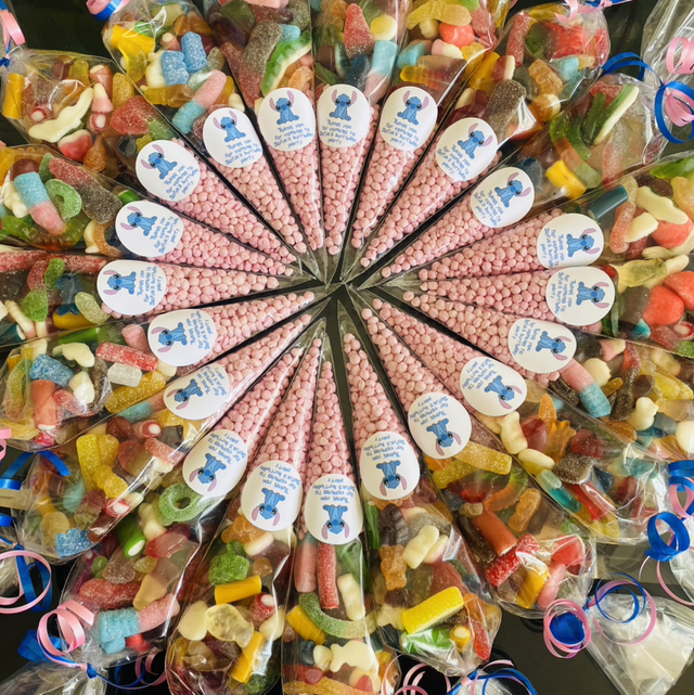 20 x pink bundle stitch cones 