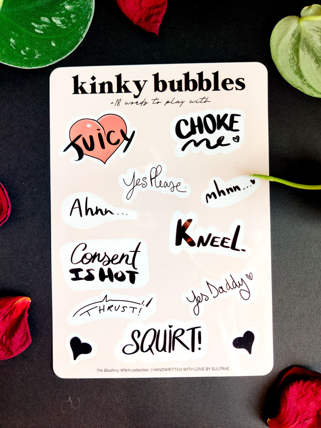 R18 Kinky Sticker sheet Waterproof