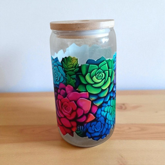 Verre à paille fleur