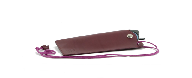 Etui à Lunettes avec cordon MEGANE Bordeaux Clair