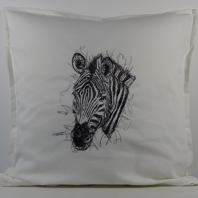 Kissenhülle weiß „Zebra“