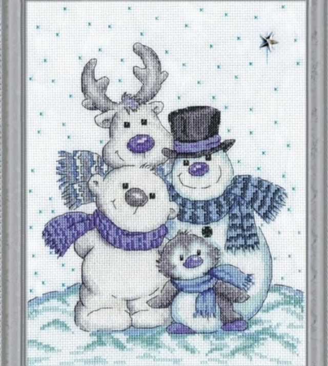 Design Works Crafts Snow Pals Christmas Cross Stitch Kit
