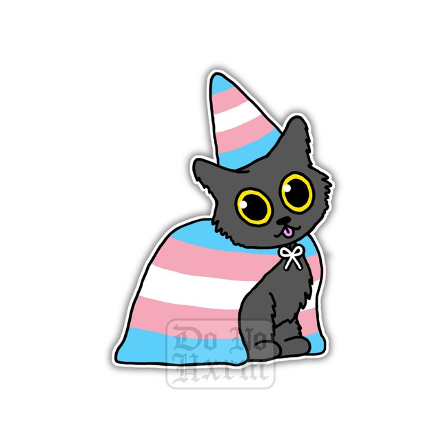Transgender Pride Cat Sticker