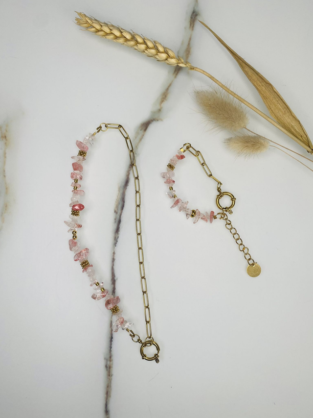 Collier Fille « Mimie » pierres naturelles