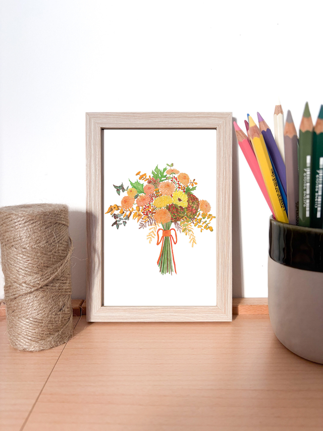 Illustration Bouquet Eté indien