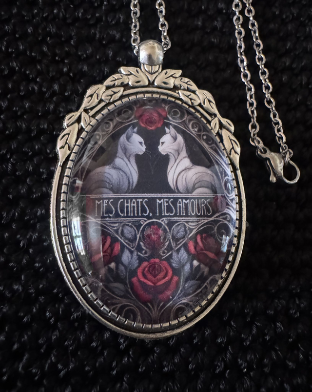 Pendentif "Mes chats, Mes amours"