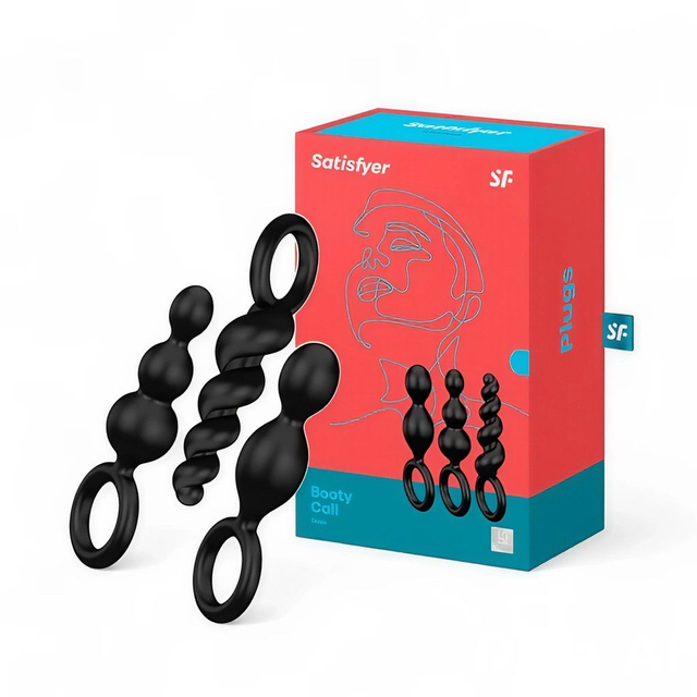 Satisfyer Set de 3 Plug Anal Negro Booty Call