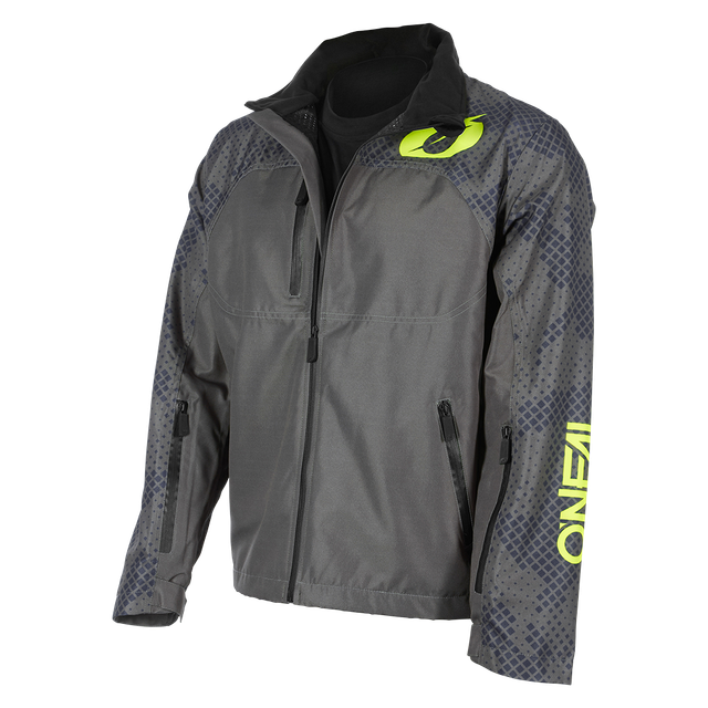 O'NEAL SHORE RAIN JACKET GRAY/NEON YELLOW L