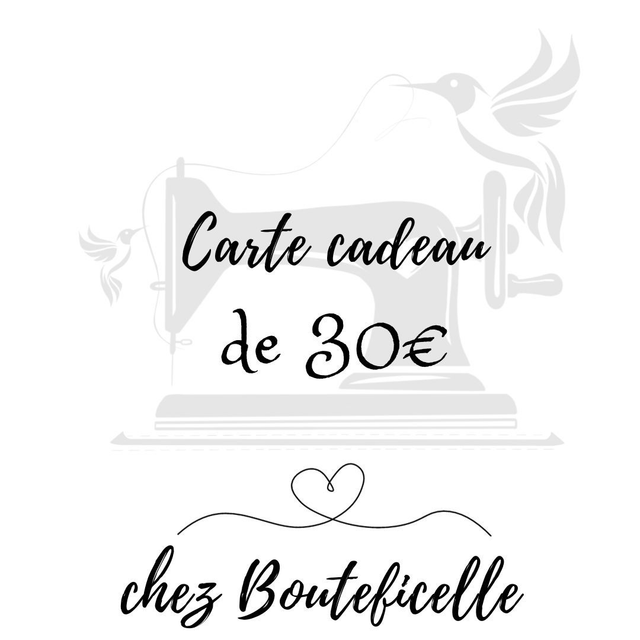 Carte cadeau de 30€