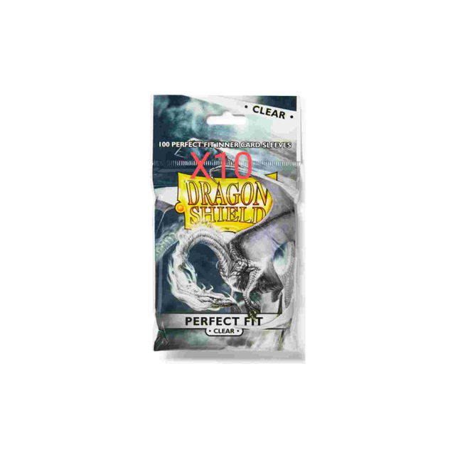 Dragon Shield Perfect Fit 100 Sleeves Clear - 10 Confezioni