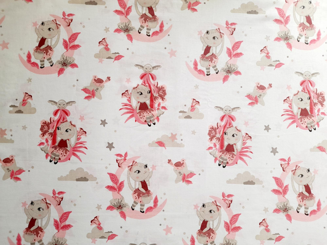 Coton imprimé Lapin (50cm)