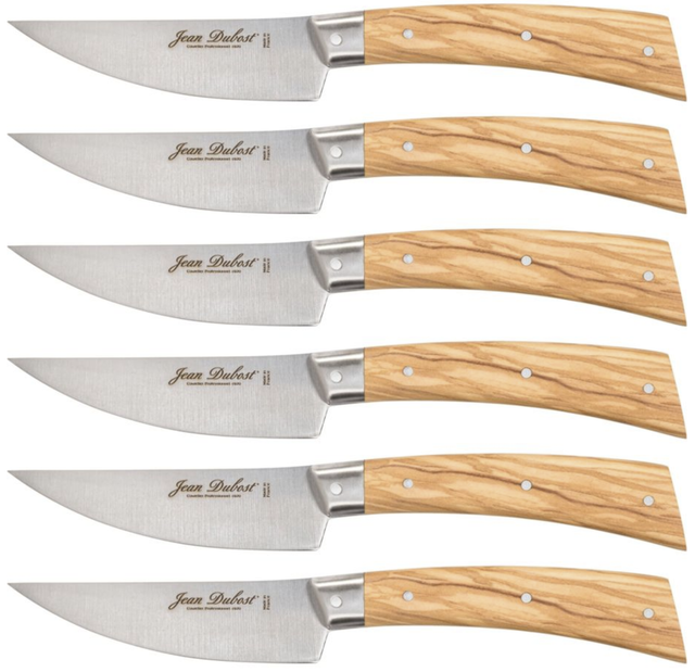 Laguiole Jean Dubost Steakmesser Set 6 tlg., Olive