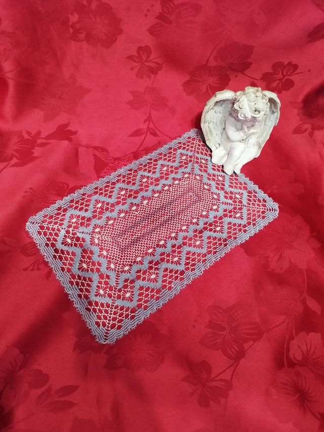 Napperon duo blanc et bleu 