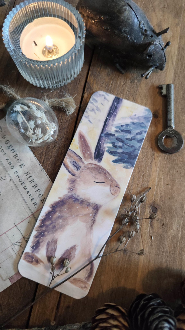 Lapin des neiges - marque pages