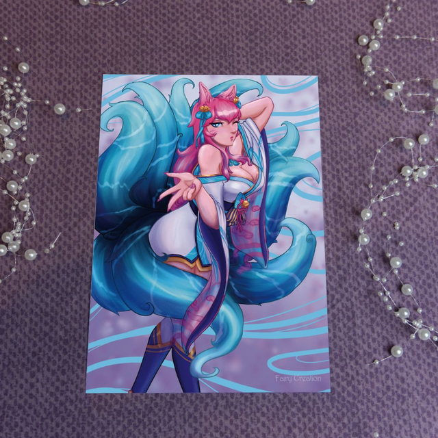 Print Ahri (Postcard, A5, A4)