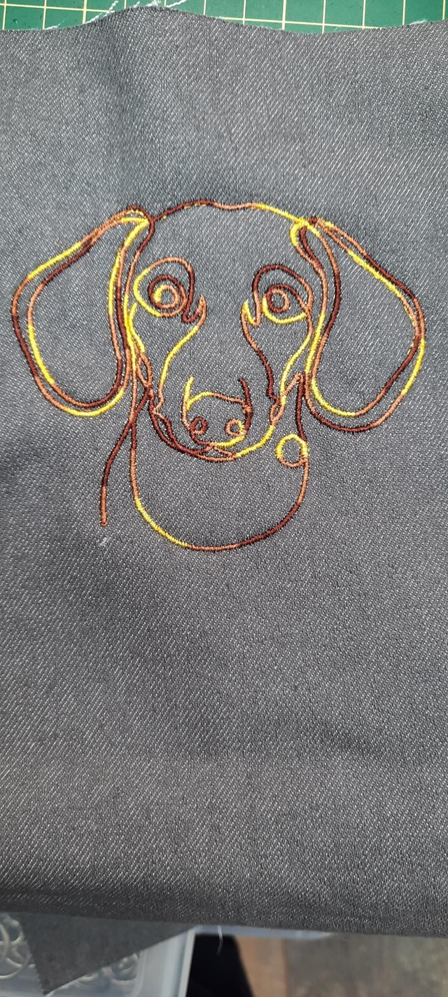 Dog walking bag - line art