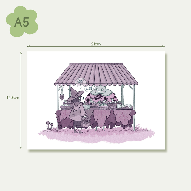 Print - A5 - Hilda au marché