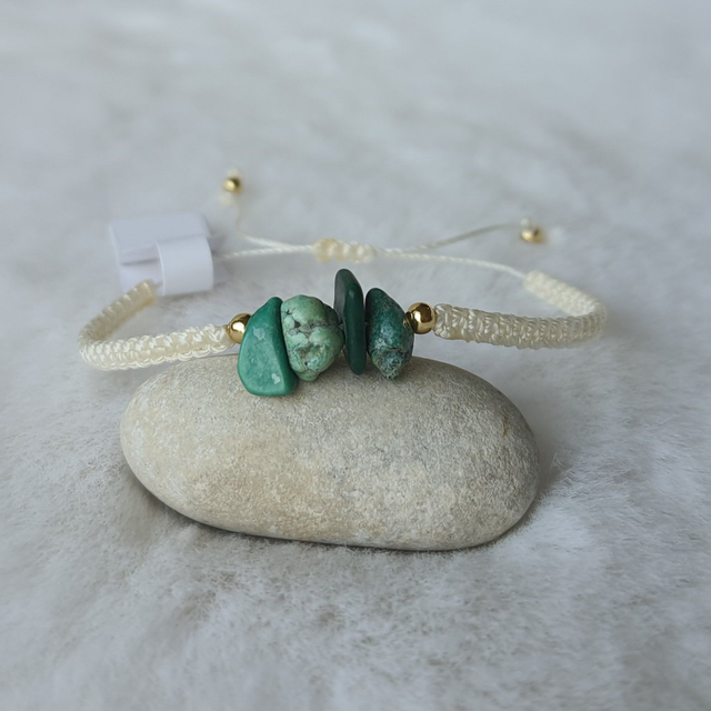 Bracelet femme Baroque 4 pierres "Chrysocolle"