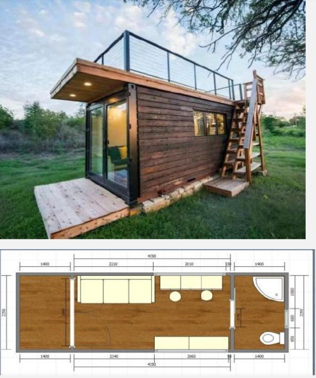 container cabanon 23m²