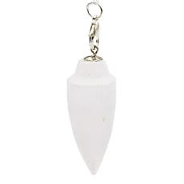 Pendule Sélénite goutte 7chakras 